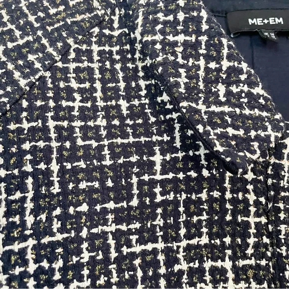 Me+Em Ponte Jacquard Rib Trim Textured Ponte Jersey Jacket Size 12 - Picture 12 of 16